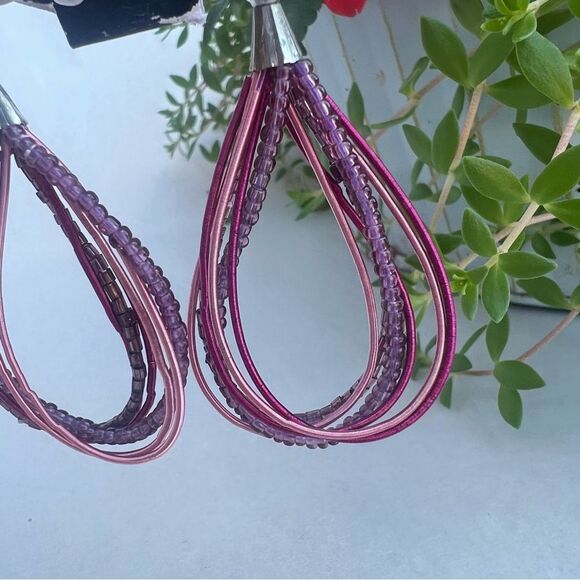 Handcrafted From Artisan Hands To You Boho Beaded Drop Earrings - Picture 4 of 12